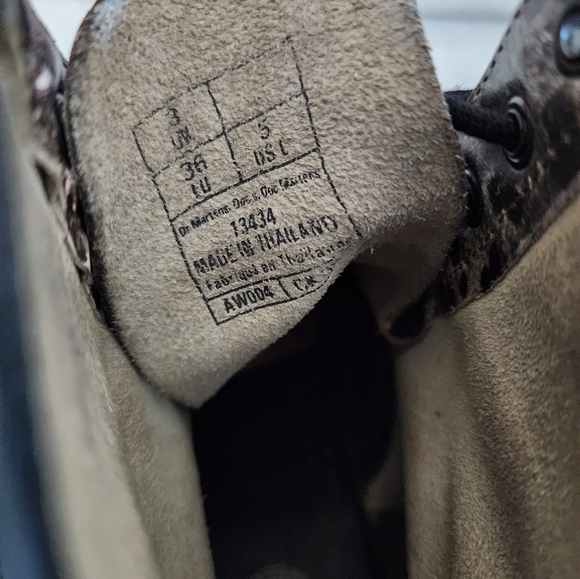 Dr. Marten Leopard Print Lace Up Leather Boots Women's Size 5 - Picture 7 of 11